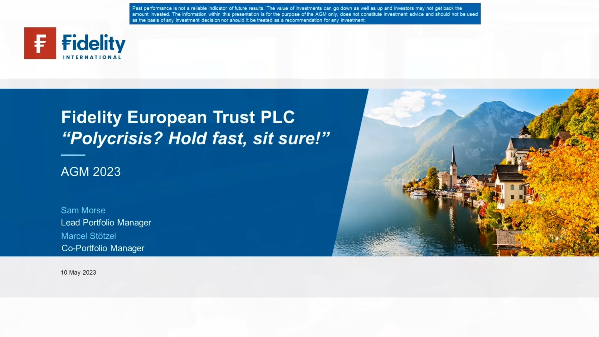 Fidelity European Trust PLC Investment Review AGM 2023 by Sam Morse (VIDEO)